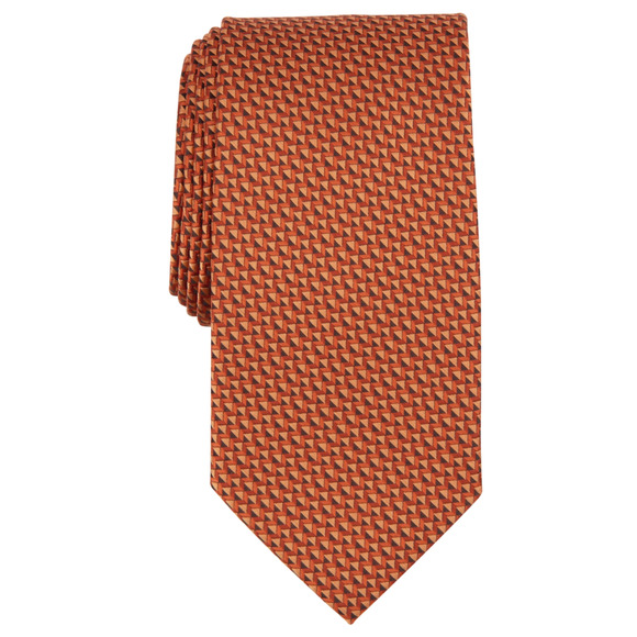 Perry Ellis Men Larsone Mini-Pattern Tie Cognac - Picture 1 of 1